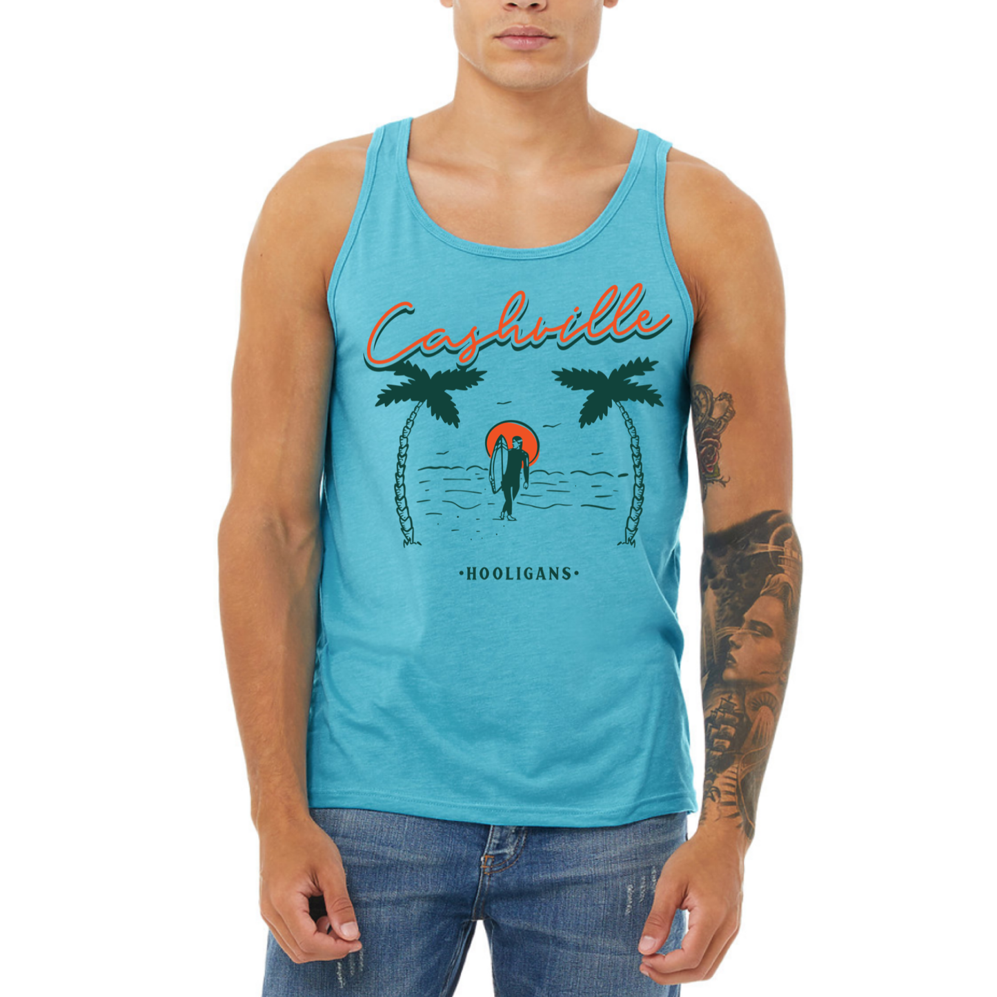 UNISEX • Cashville Hooligans Beach Tank Aqua