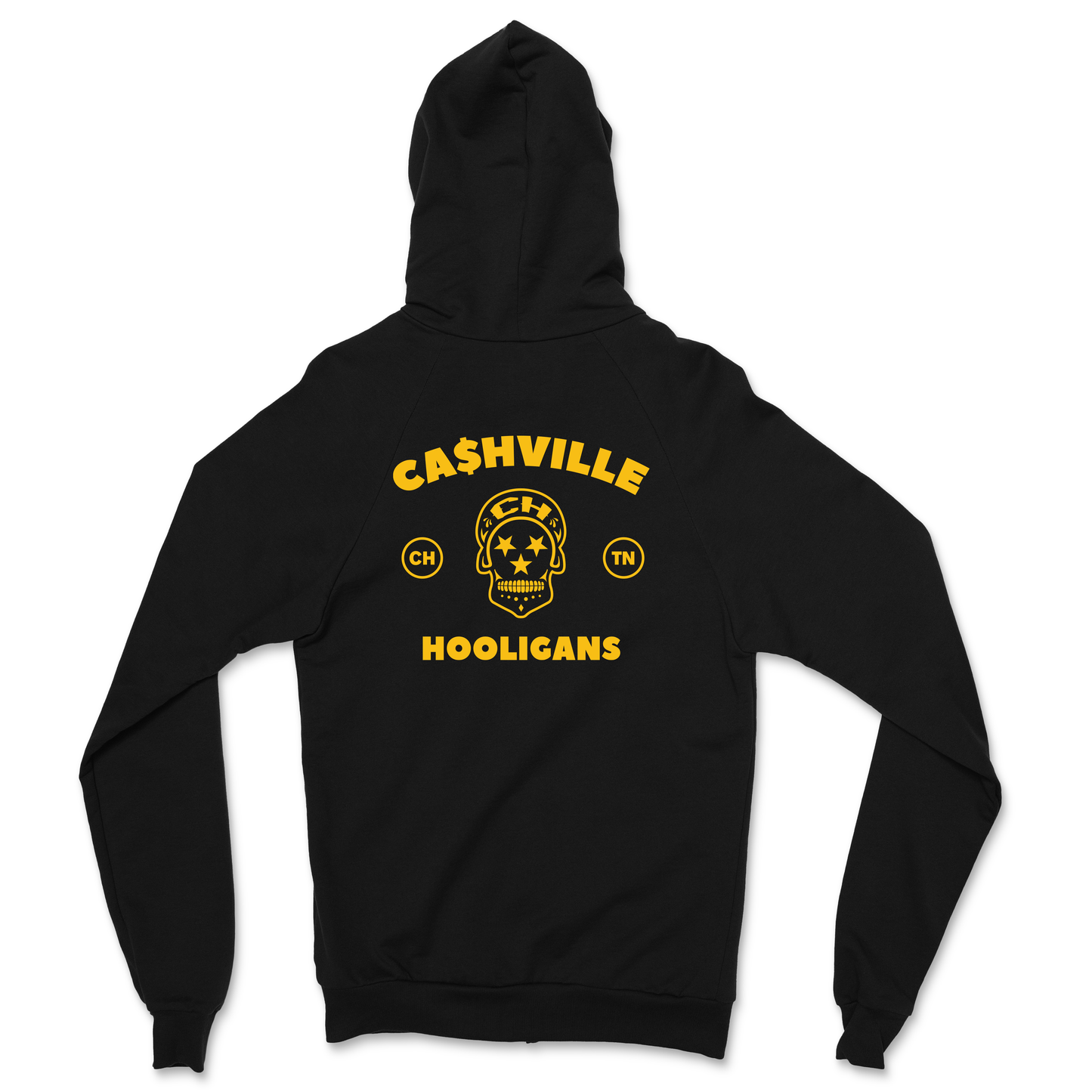 Hooligan Black and Yellow unisex hoodie