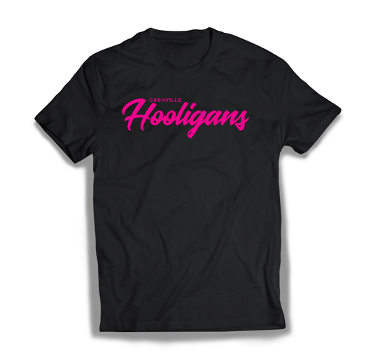 Reckless pink -  black Hooligan Tee